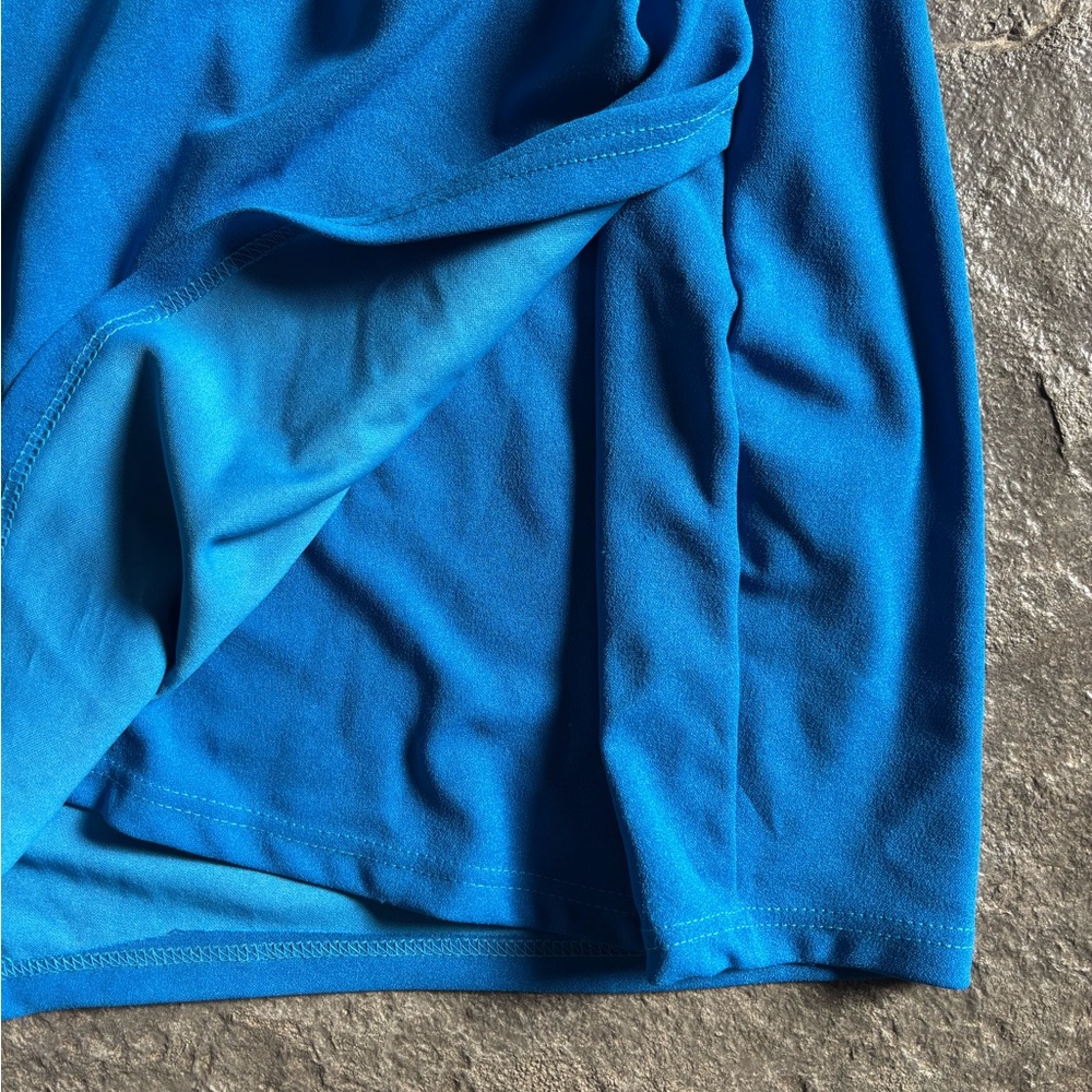 Elegant Blue One-Shoulder Dress - Picture 3 of 6